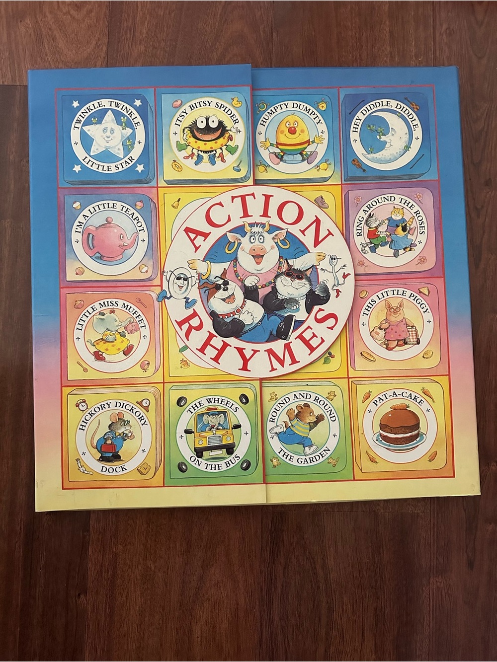Action Rhymes Children's Board Books - Colorful Nursery Rhymes